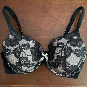 Victoria’s Secret Body by Victoria Black Lace Perfect Coverage Bra 34D Like New